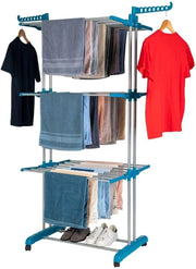 4 Tier Clothes Drying Rack Foldable Airer Large 15m Indoor Outdoor Laundry