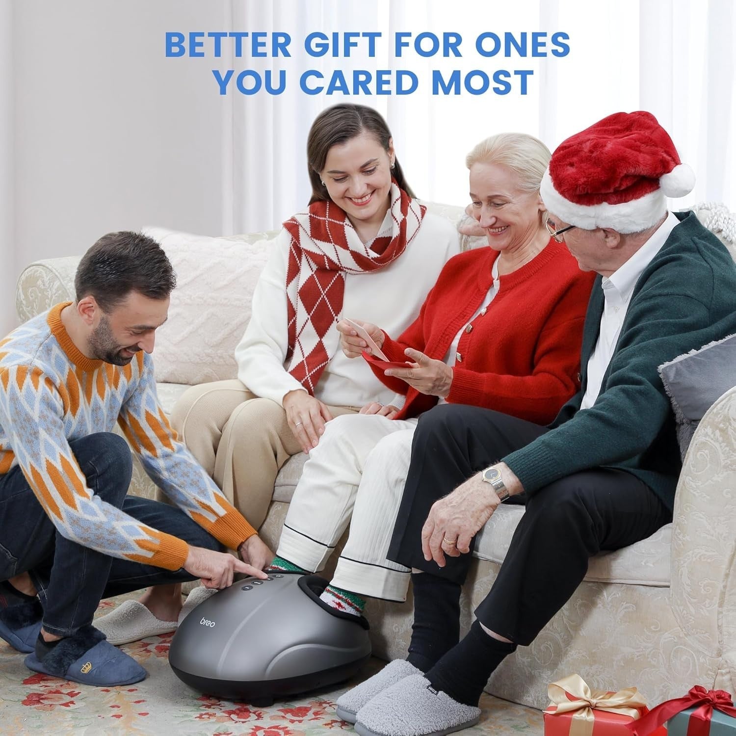Foot Massager with Heat & Air Compression for Pain Relief & Relaxation