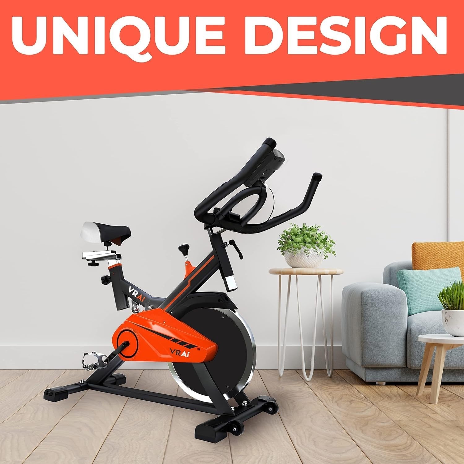 Smart Bluetooth Spin Bike w/ App Sync, 13kg Flywheel, LCD Monitor & Smooth Ride