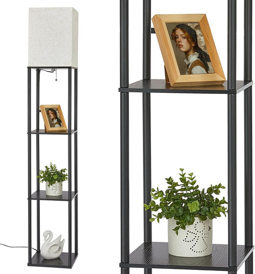 LED Floor Lamp with Shelves Dimmable Standing Light for Living Room