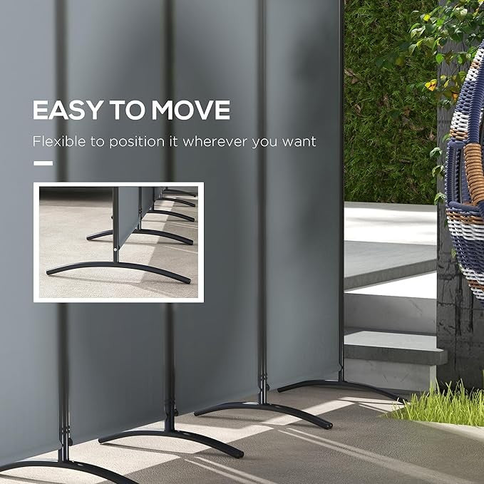 4 Panel Outdoor Folding Privacy Screen – Freestanding Garden Divider for Patio