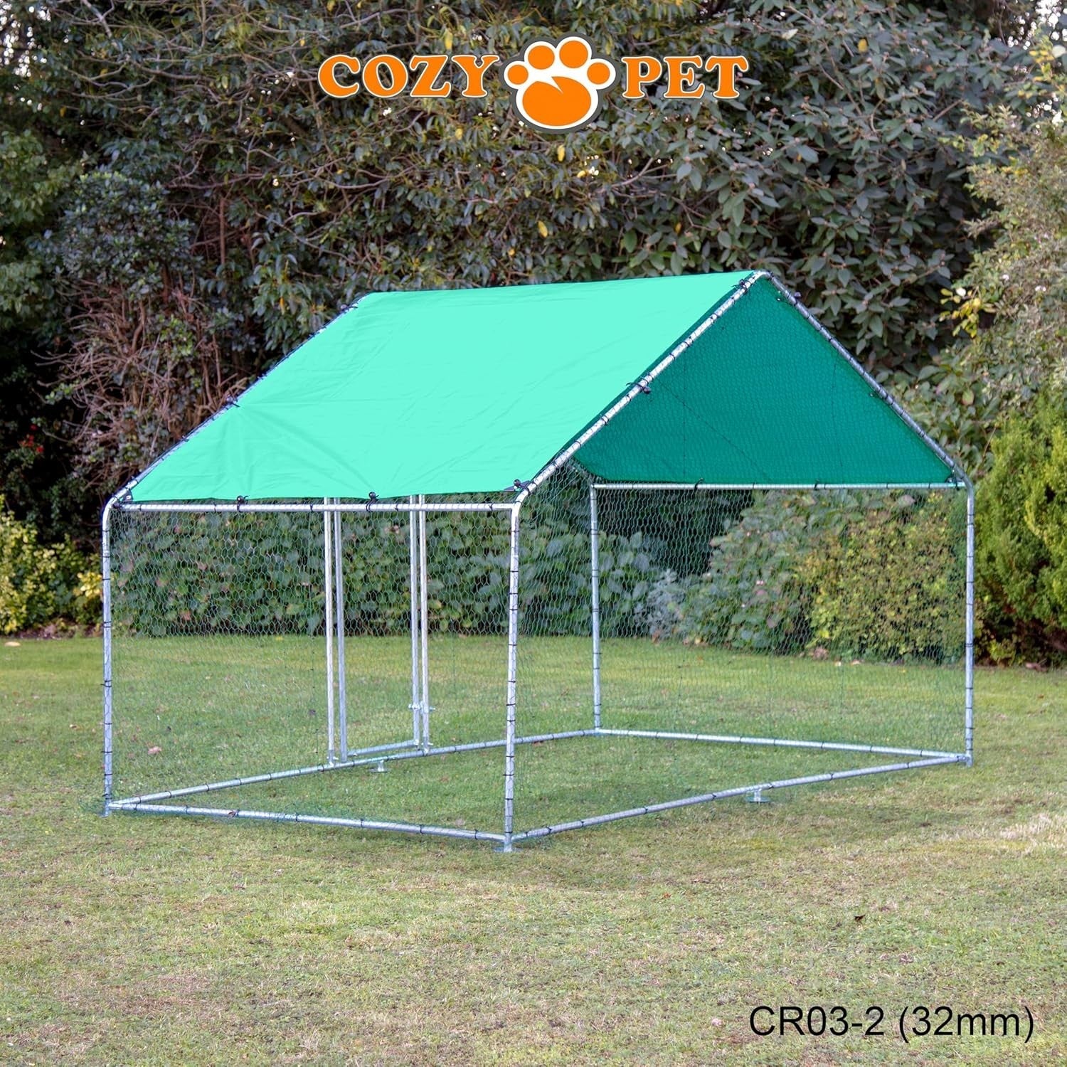 3x2m Walk In Chicken Run 32mm Heavy Duty Steel Coop