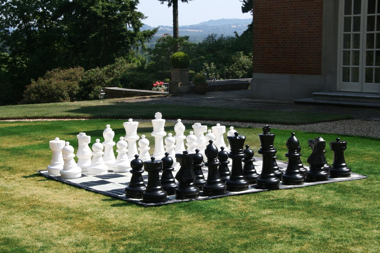 Giant Outdoor Chess Mat 262cm | Waterproof Nylon Board for Garden Play