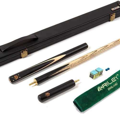 145cm 3/4 Cut Ash Snooker Cue 9.5mm Tip Extension Hard Case Set