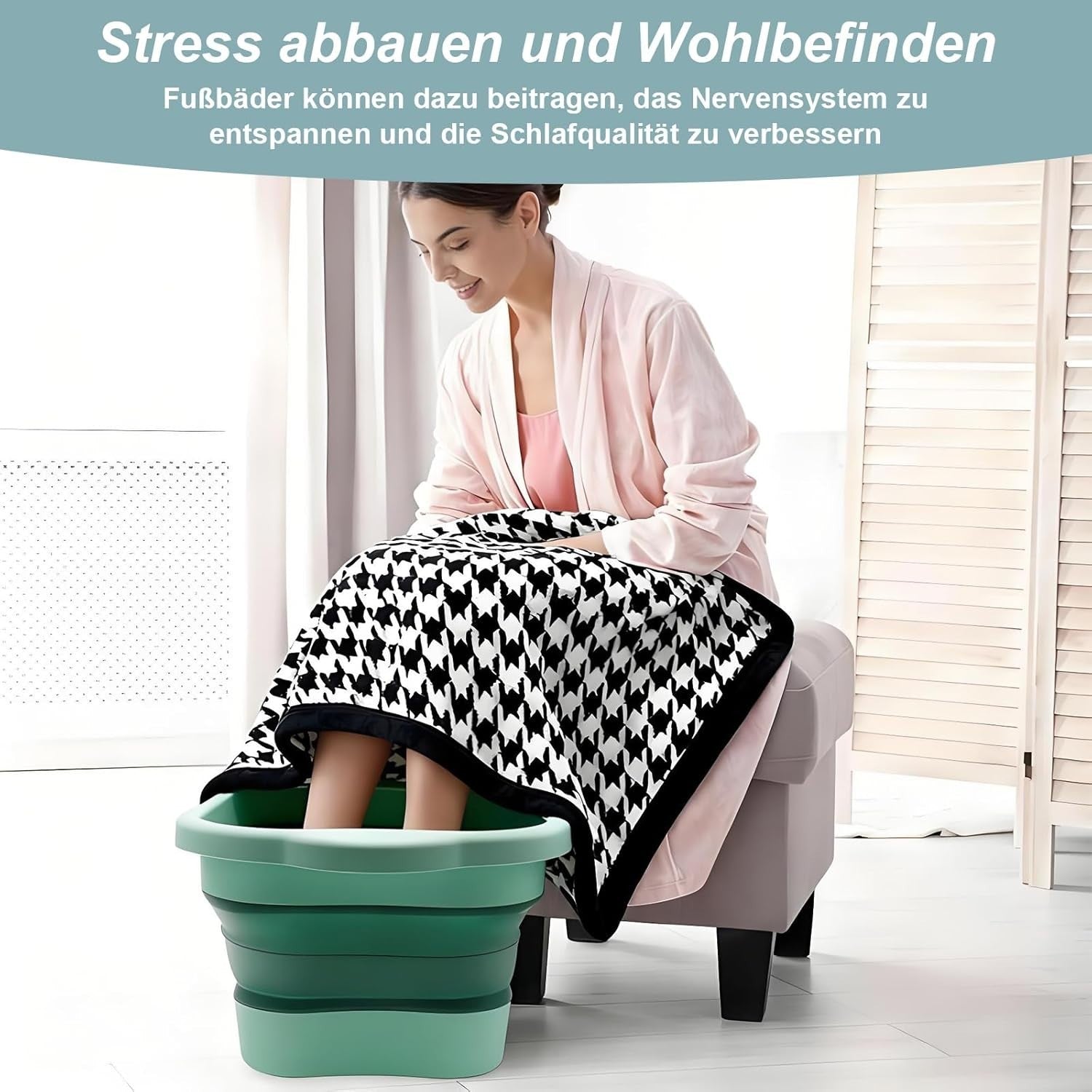Portable Foot Bath Massage Soak Bucket Folding Large Capacity Travel