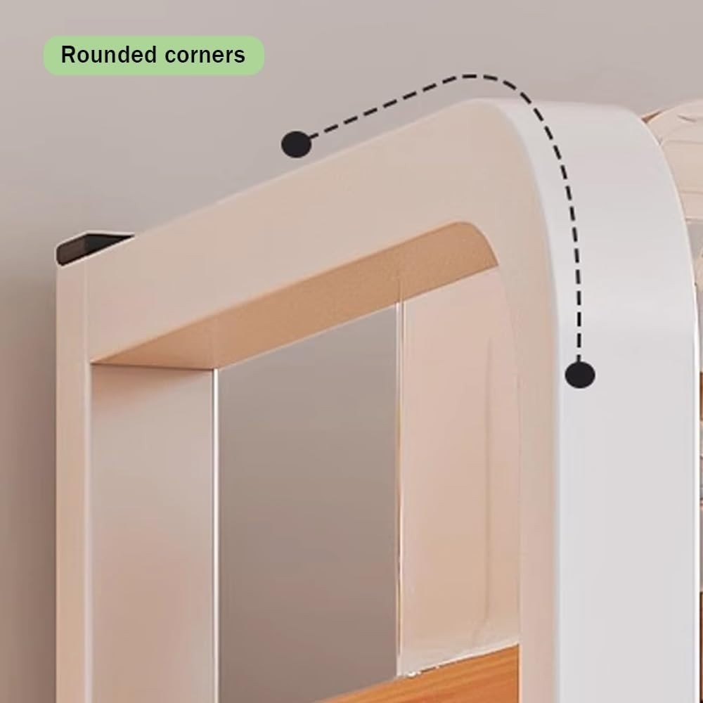 55cm Black Desktop Bookshelf Desk Organizer Shelf Pegboard Adjustable Storage