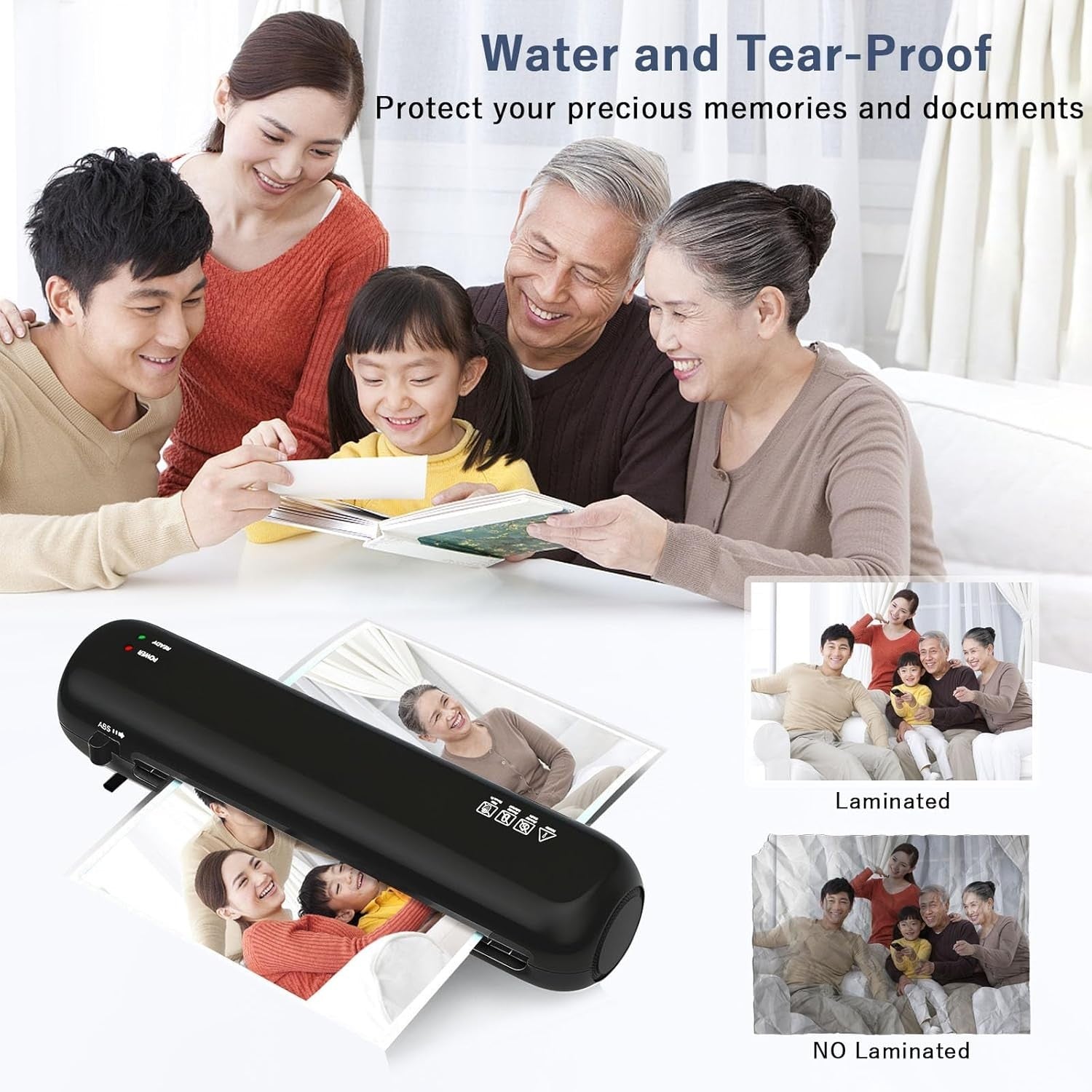 A4 Laminator Hot Cold 6-in-1 Portable Fast Warm Up No Bubble + 15 Pouches
