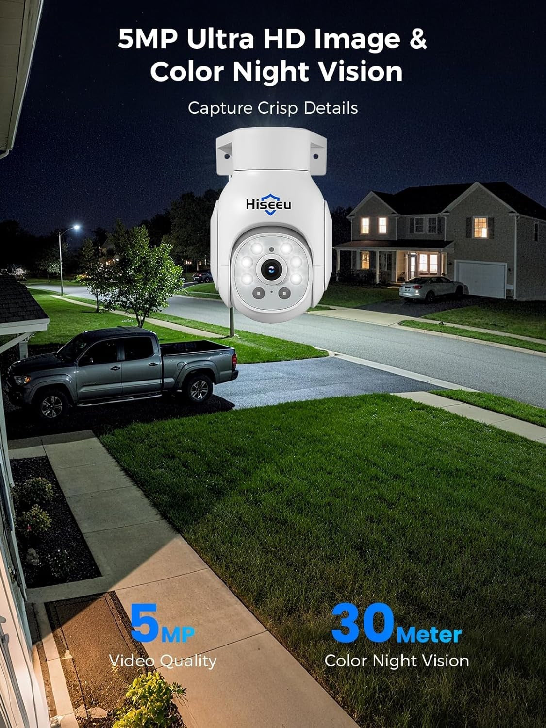 5MP PoE CCTV Camera System 3TB HDD 10" Monitor 4 Cameras Night Vision