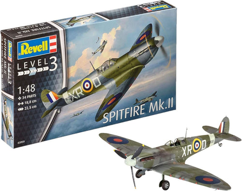1:48 Spitfire Mk.II Fighter Model Kit WWII Aircraft Plane Build Set Toy