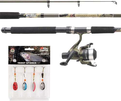 1.8M Spinning Rod & Reel Fishing Combo with Lures for Trout & Perch