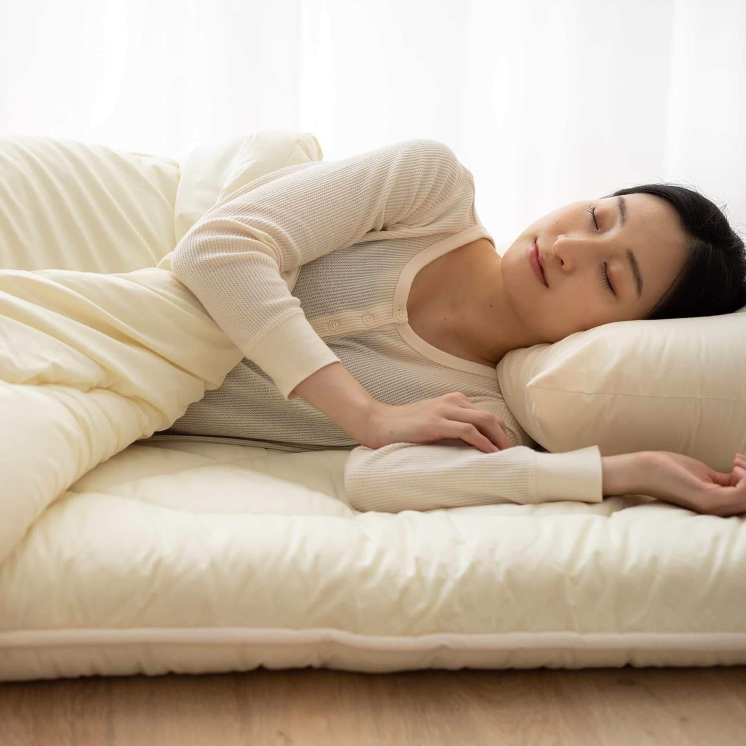 Japanese Floor Futon Mattress Single 10cm Thick Wool Firm Shikibuton Bed