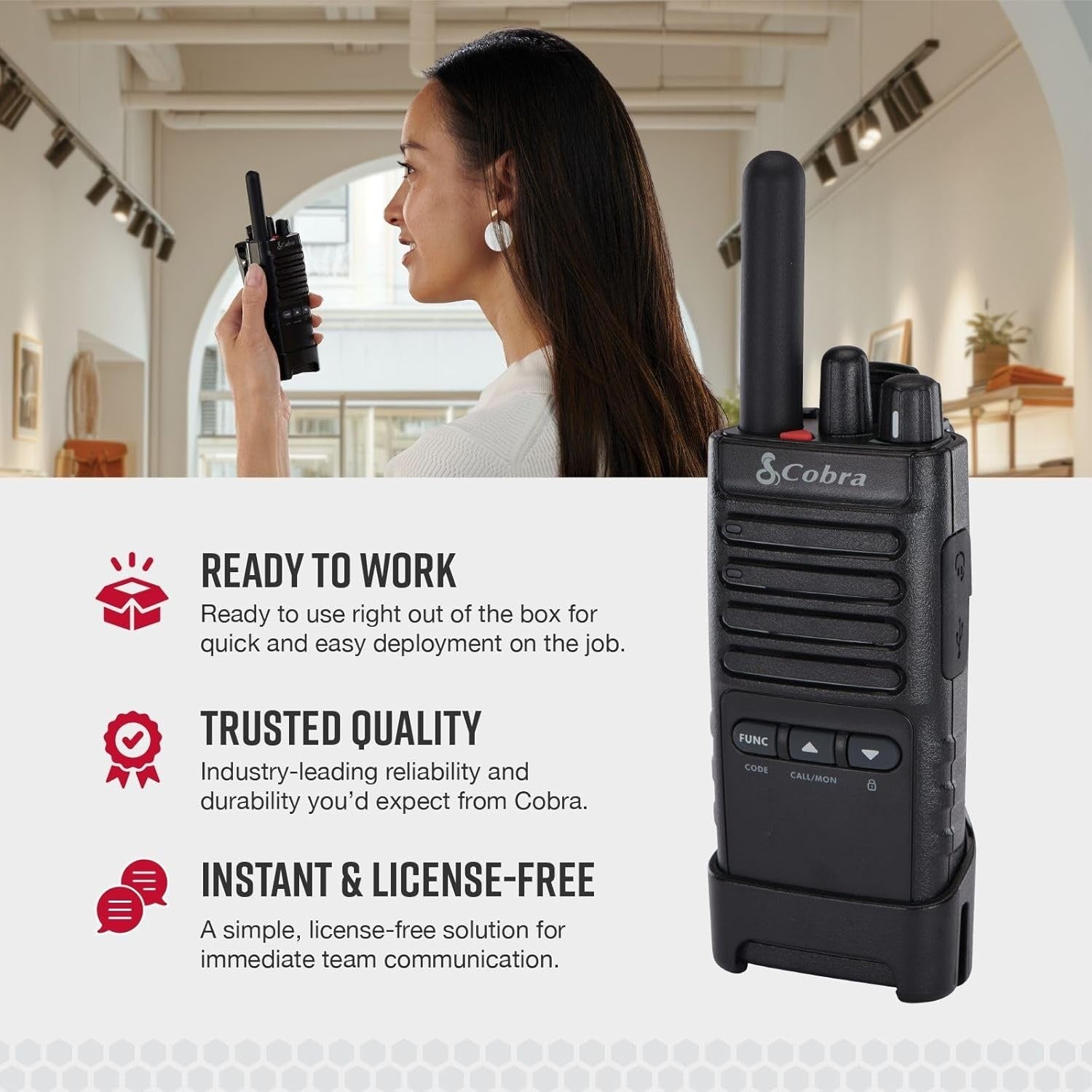 Professional Walkie Talkies 2 Pack PMR446 Rechargeable IP54 2 Way Radios
