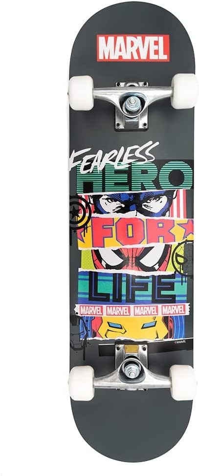 Kids Wooden Skateboard 79x20cm Marvel Fearless ABEC-7 Wheels