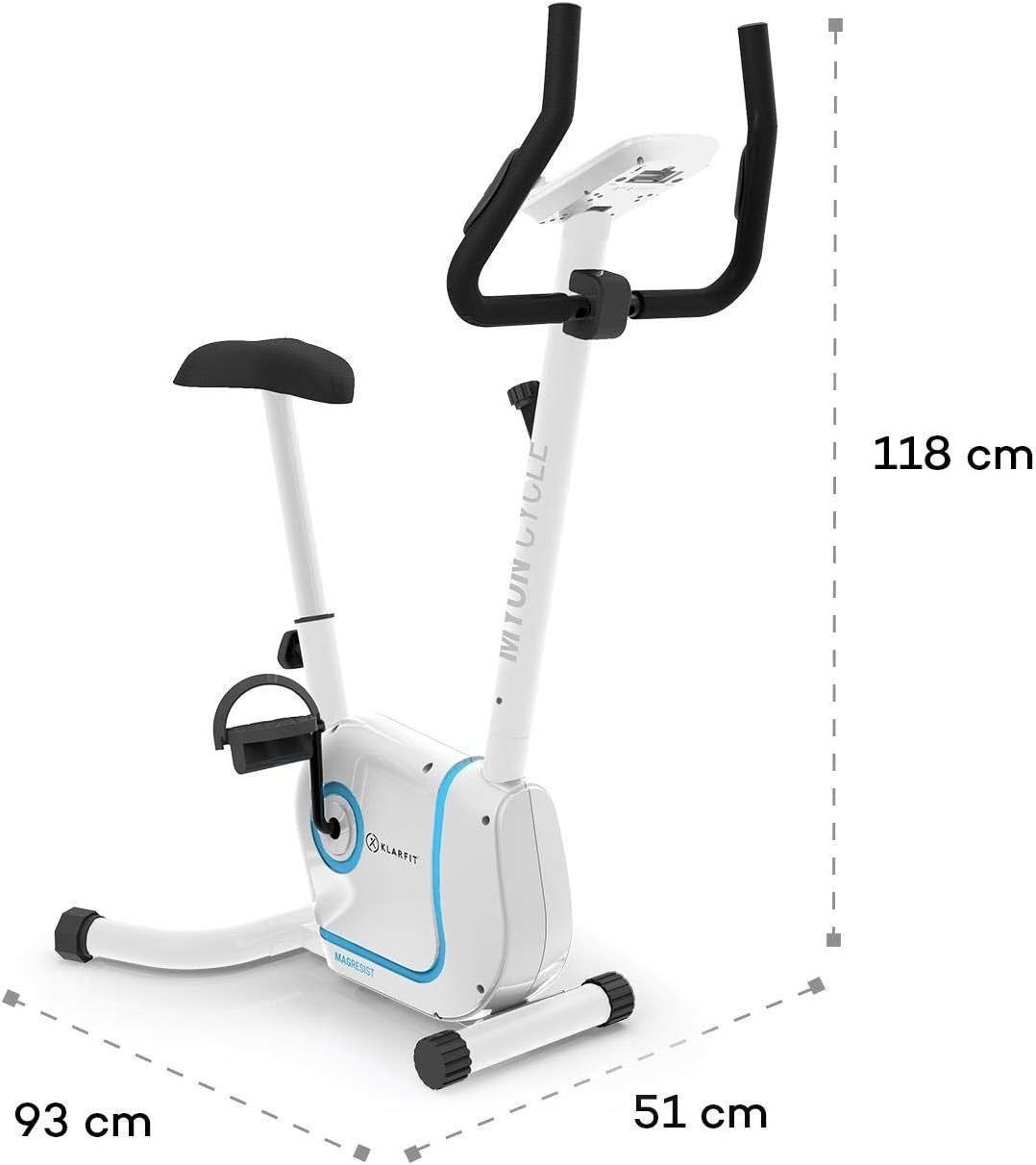 Foldable Magnetic Exercise Bike w/ 12kg Flywheel, LCD, Tablet Mount & 8 Levels