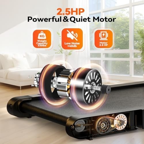 Walking Vibration Pad 6km/h APP Control Portable Under-Desk Treadmill Quiet Home