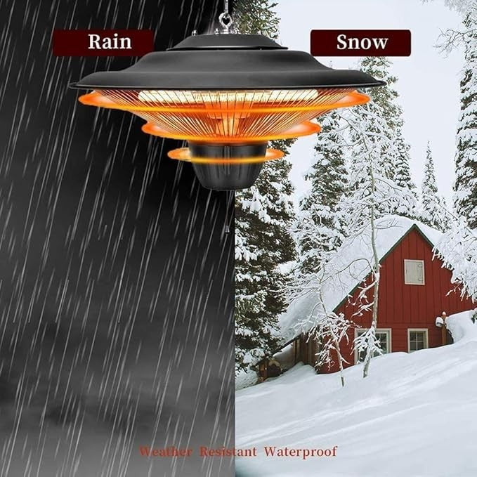 Outdoor Electric Patio Heater 2000W Ceiling Hanging Radiant Garden Balcony