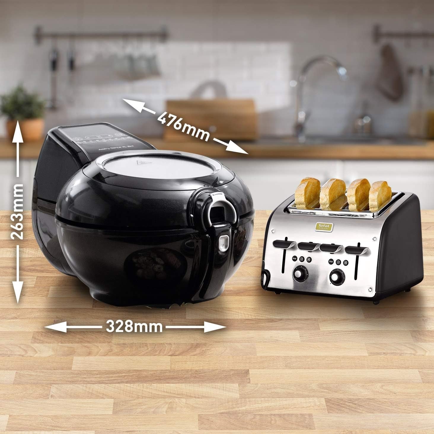 2-in-1 Hot Air Fryer XL 1.7kg 1500W 9 Programs Touchscreen No Oil