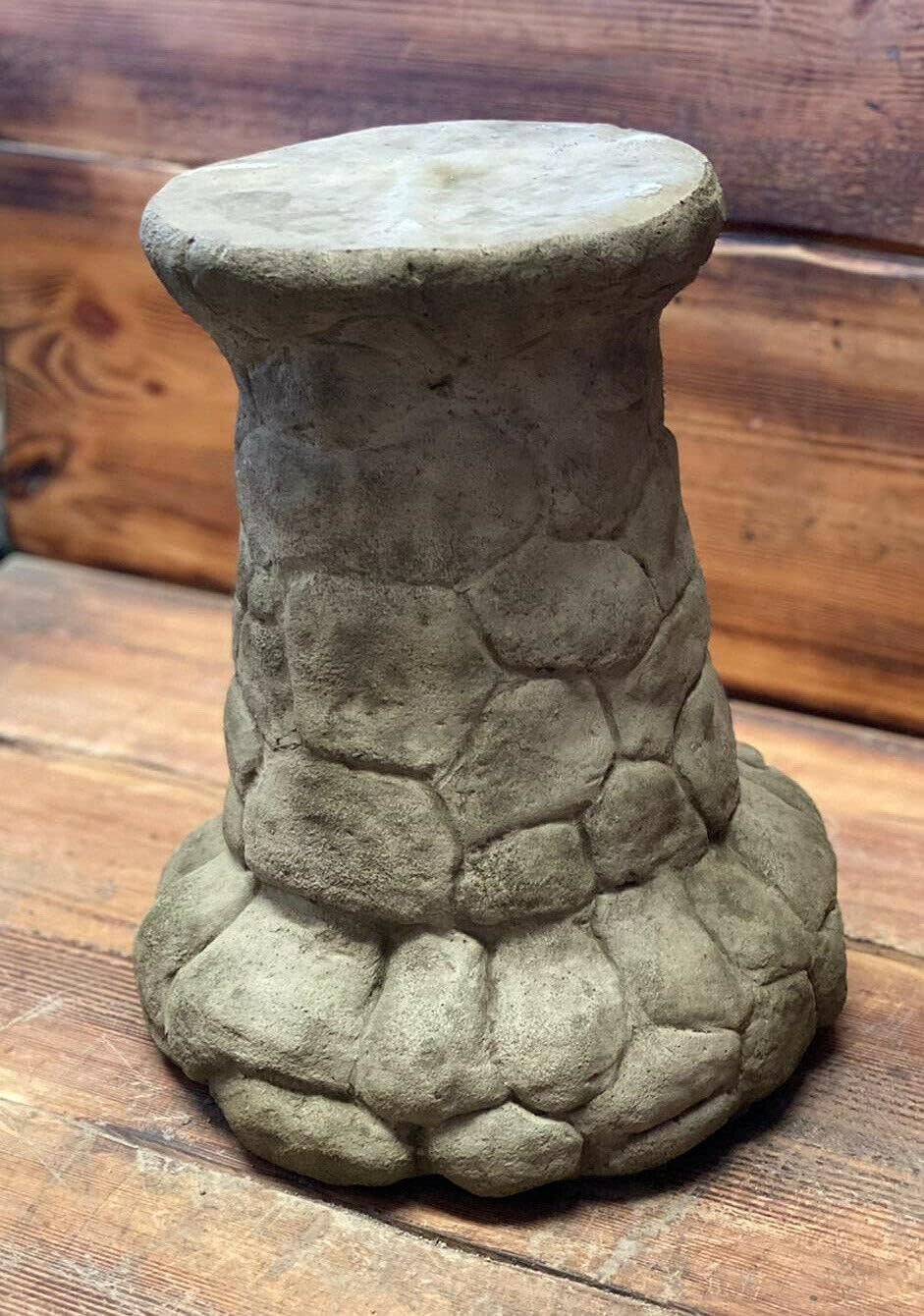Stone Effect Bird Bath with Leaf Detail & Bird Statue Outdoor Garden Ornament