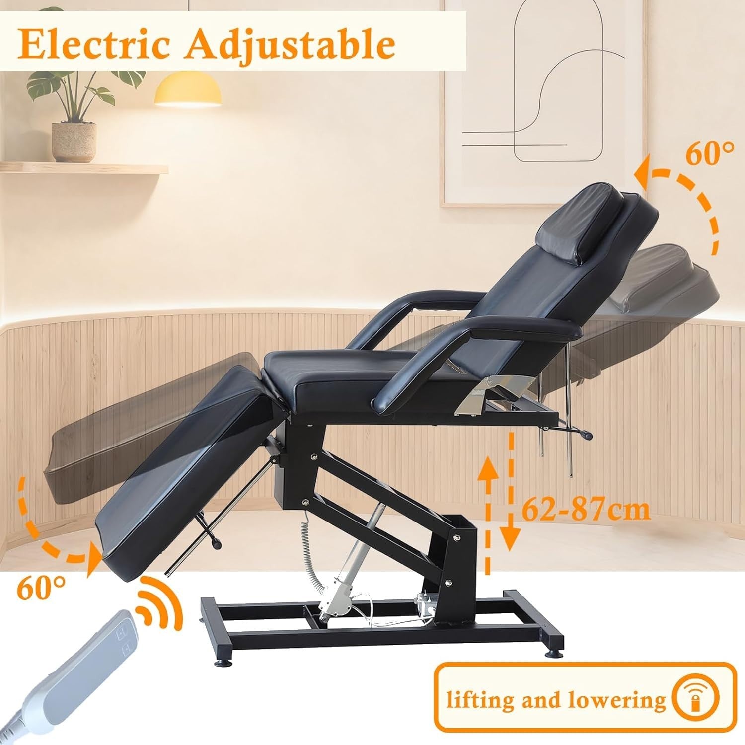 3 Section Adjustable Massage Table Folding Therapy Bed With Removable Supports