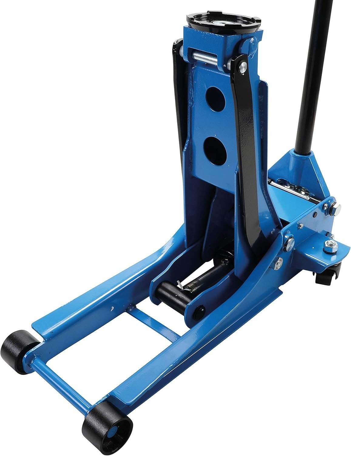 2.5 Ton Extra Flat Trolley Jack Low Profile 75–515mm Hydraulic Heavy Duty Blue