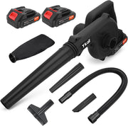 24V Cordless Leaf Blower Vacuum 2 Batteries Electric Lawn Patio Cleaner