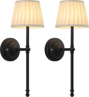 Cordless LED Wall Lights Set of 2 with Remote, Dimmable, Rechargeable