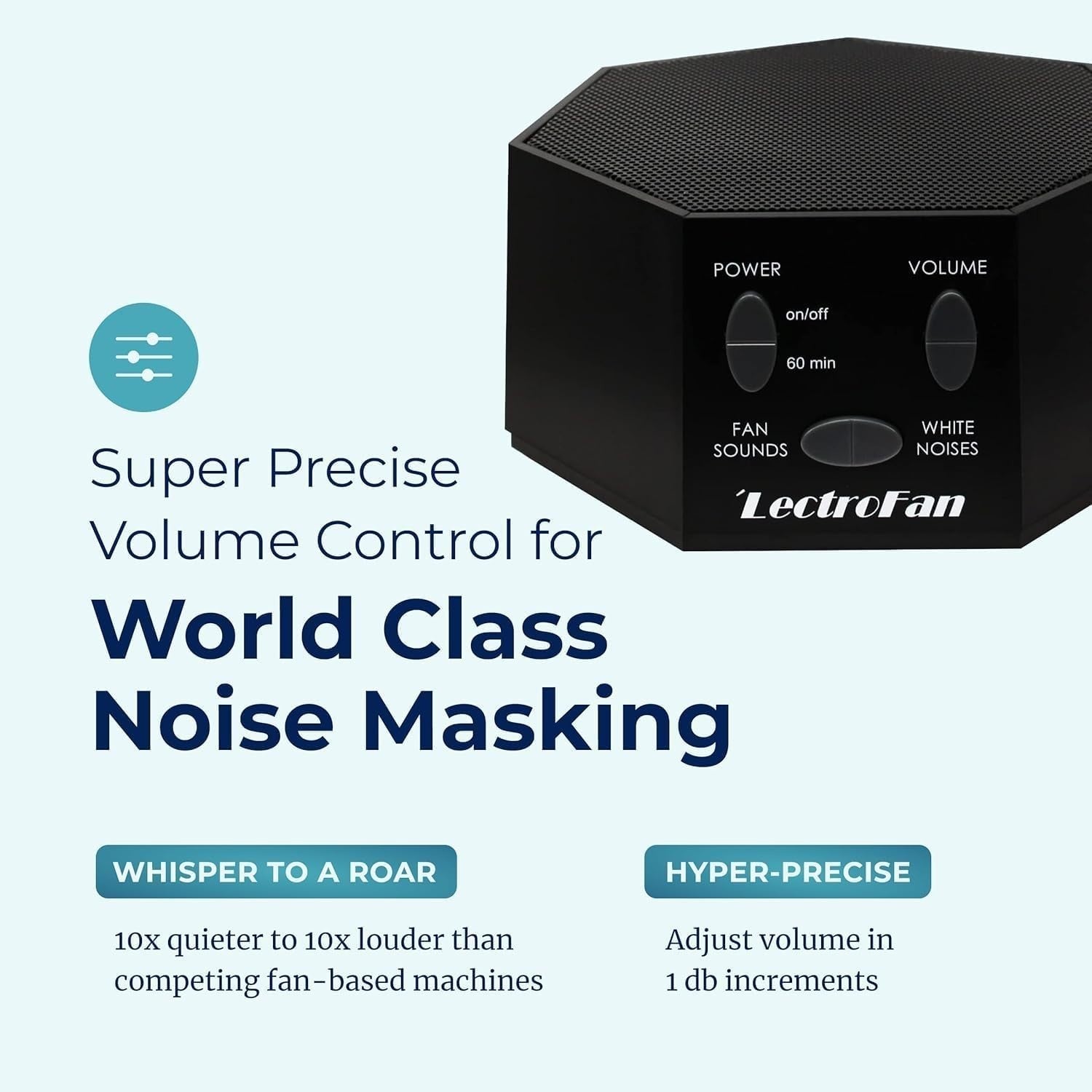 Black  Noise Machine & Fan Sounds for Sleep, Travel, and Sound Masking