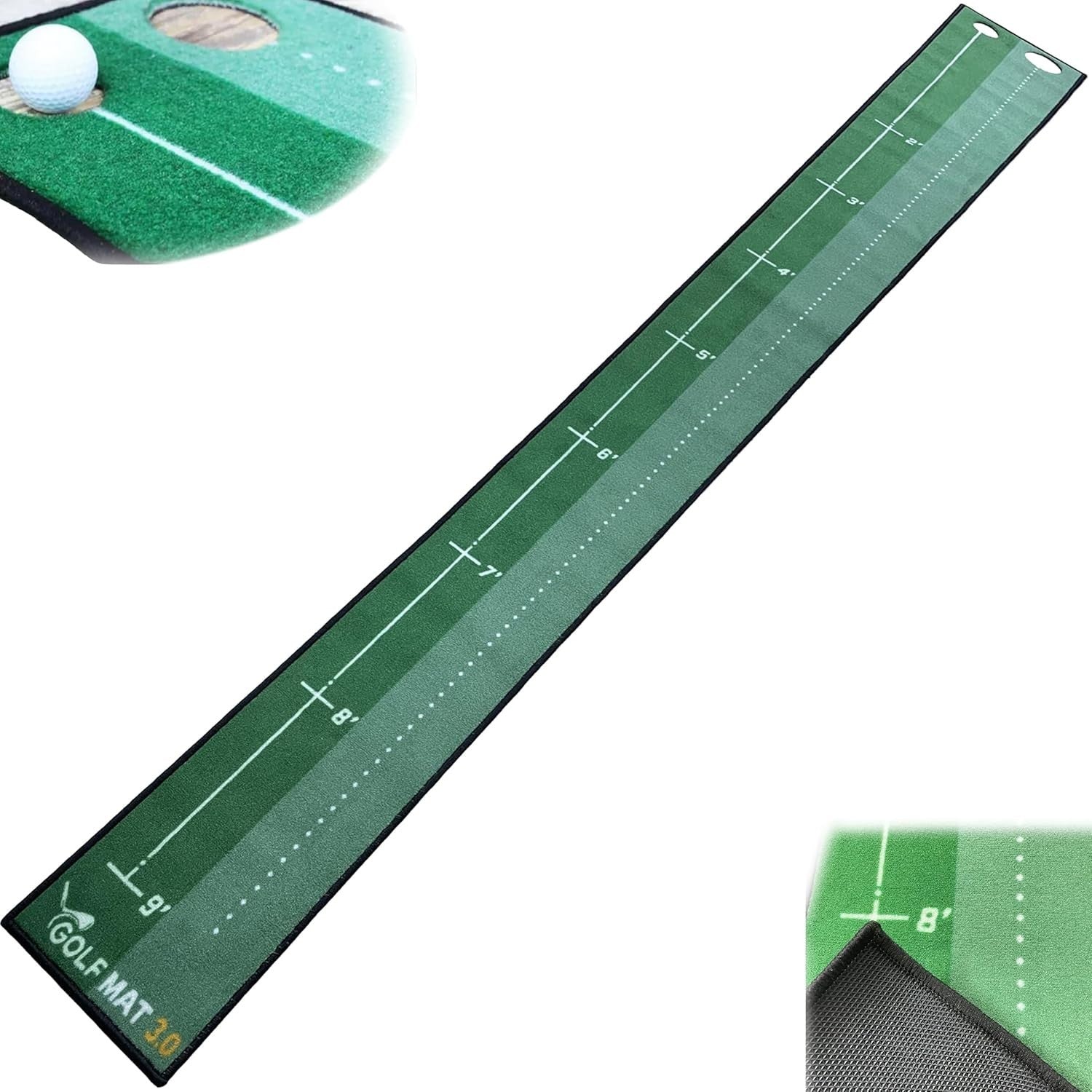 Golf Putting Practice Mat Indoor Outdoor Long Training Green Distance Control
