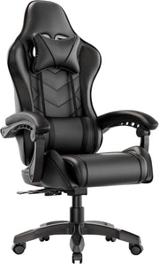 Ergonomic Gaming Office Chair Recline 90-135° PU Leather Adjustable Height 150kg