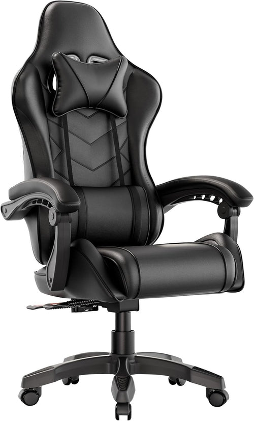 Ergonomic Gaming Office Chair Recline 90-135° PU Leather Adjustable Height 150kg