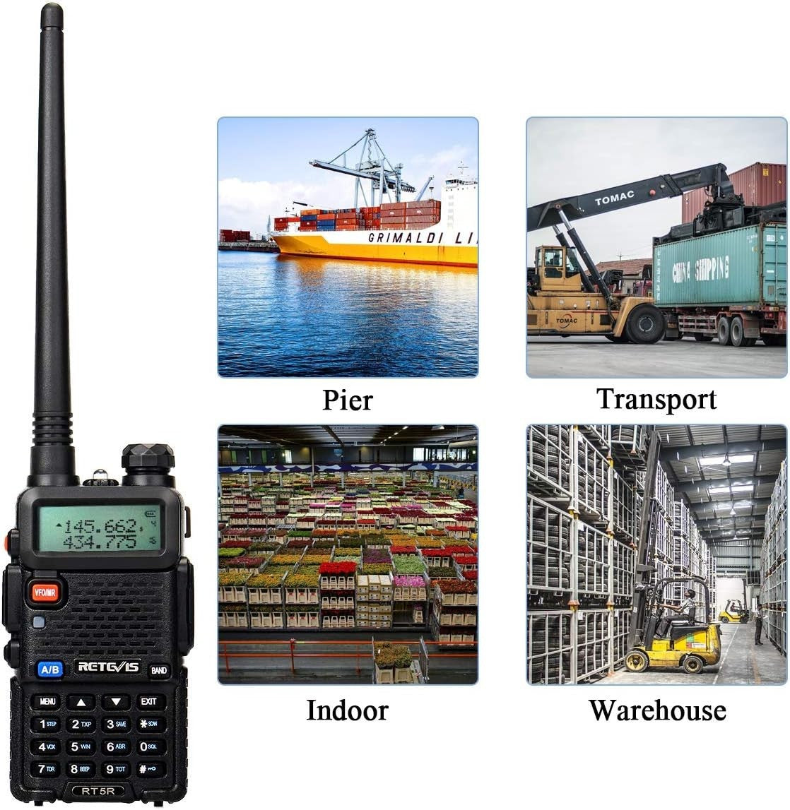 Long Range Dual Band Walkie Talkie 128CH VOX FM LCD Mic Radio