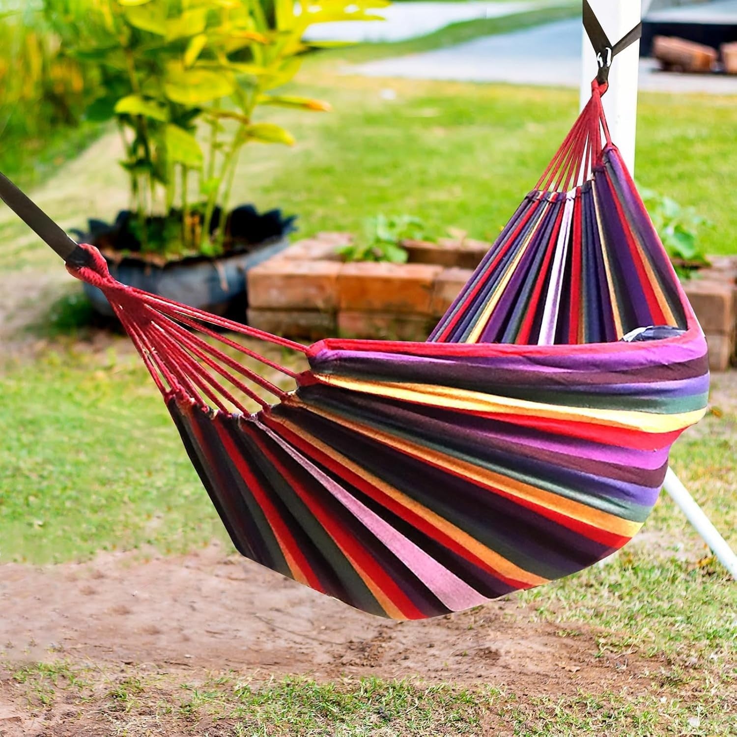Heavy-Duty Portable Hammock with Tree Straps & Travel Bag, 450lb Capacity