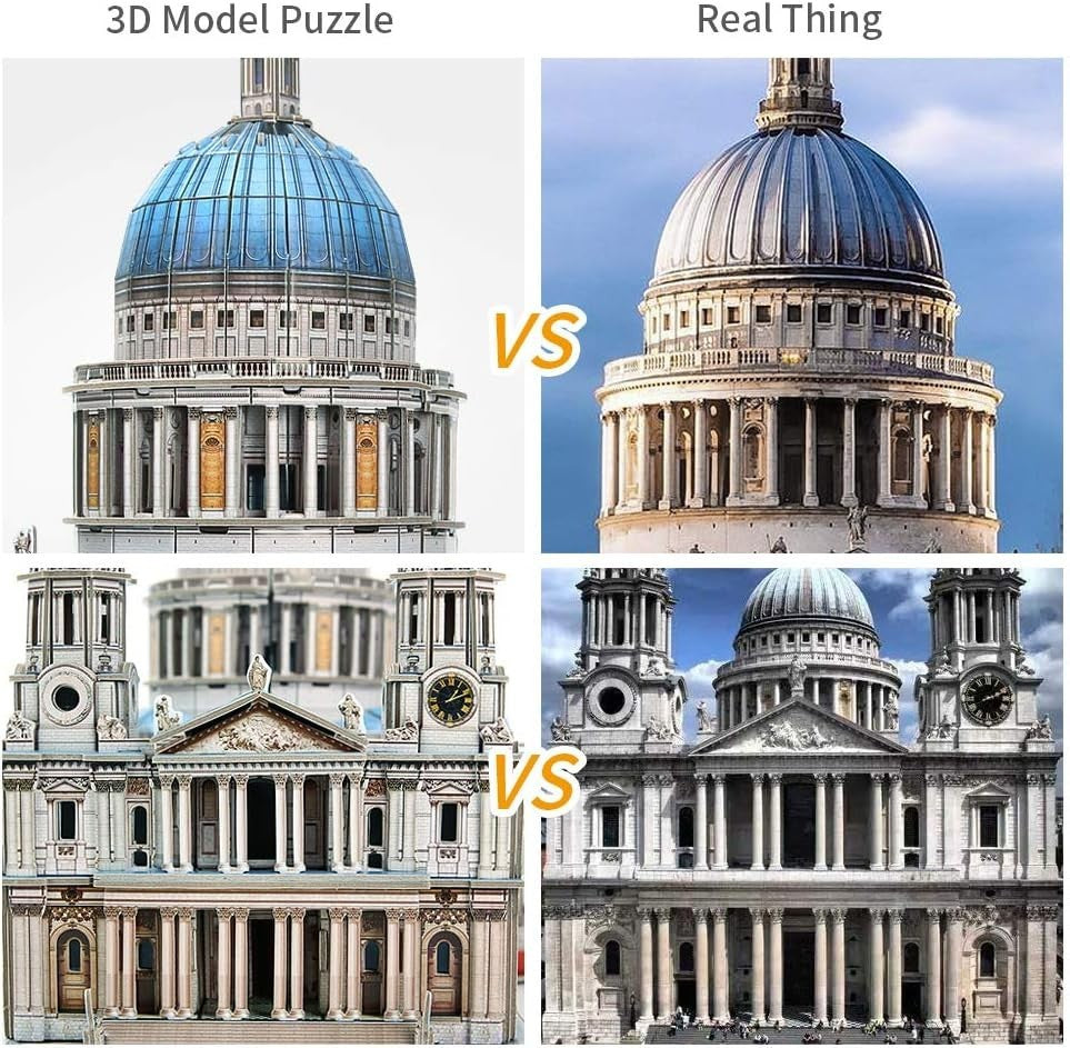 3D St Pauls Cathedral Puzzle 643 Piece Architecture Model Kit Gift