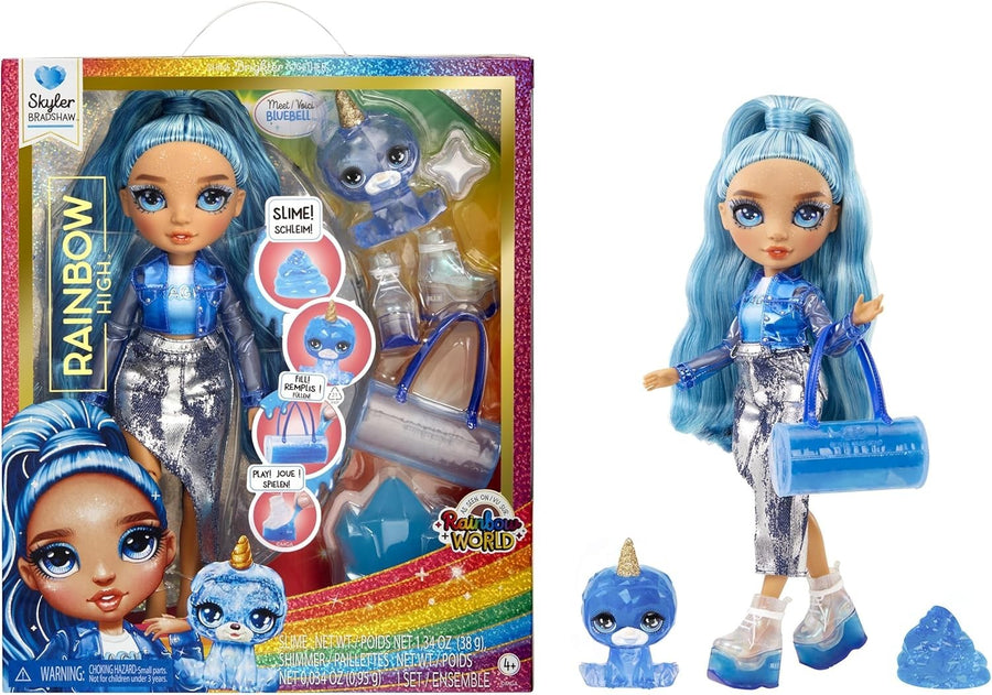 Blue Fashion Doll with Sparkle Slime Magical Pet Accessories 28cm
