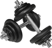 Cast Iron Adjustable Dumbbell Barbell Set 15–30kg Home Gym Weights