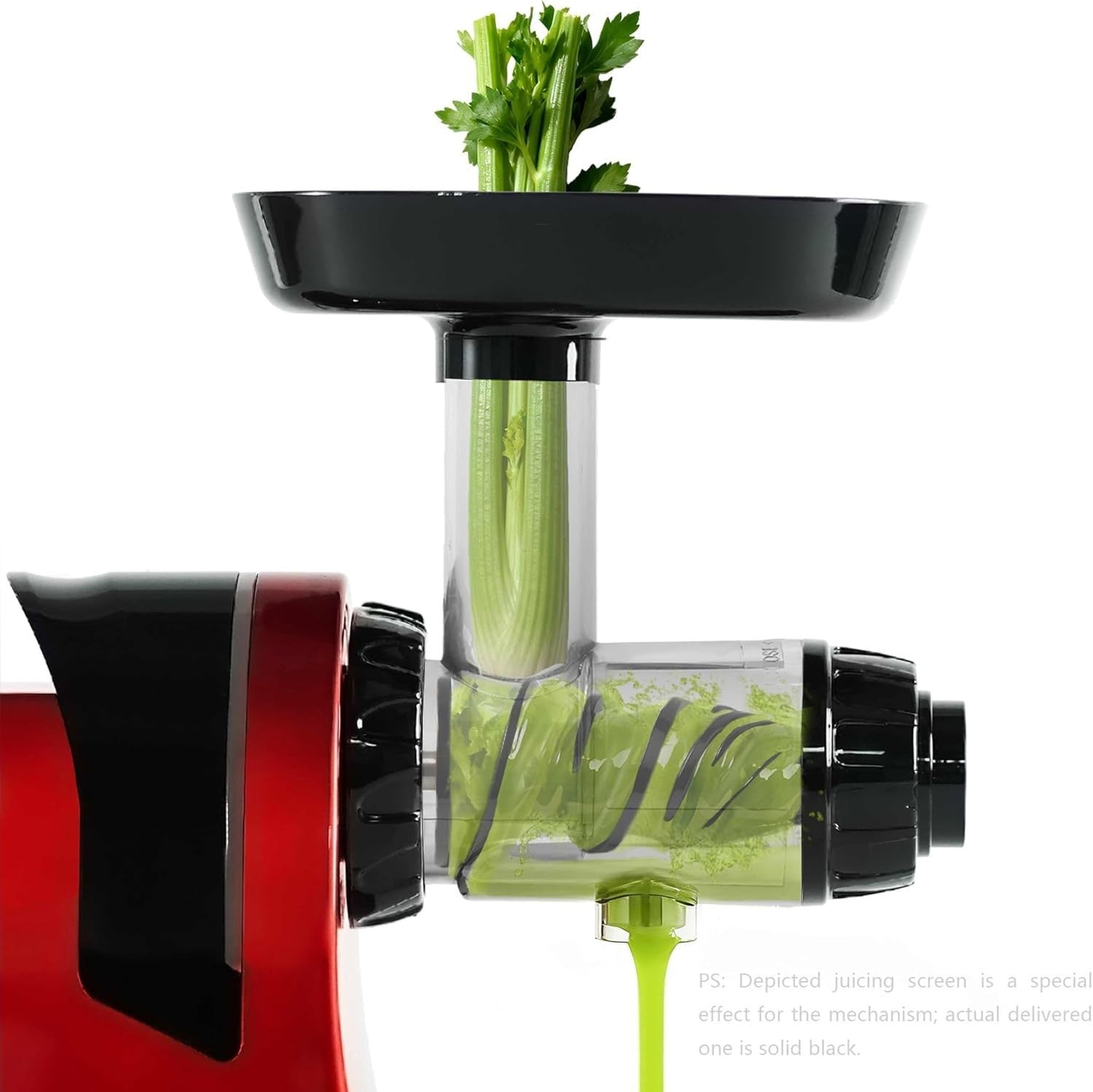 Cold Press Juicer BPA Free Slow Masticating 200W High Yield Red Quiet Touch