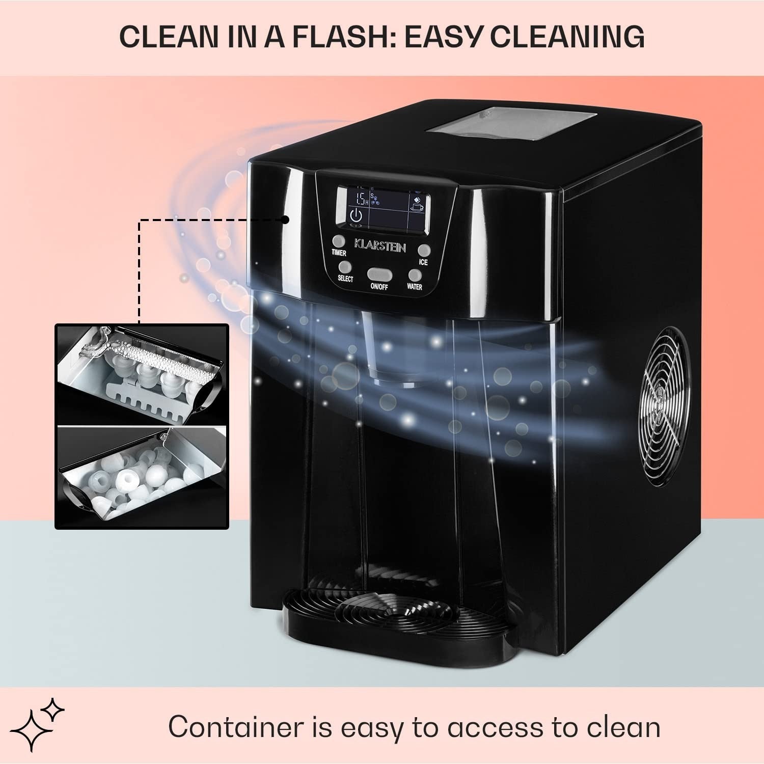 Countertop Ice Maker Bullet Ice Machine 2L Fast Ice 12kg Daily