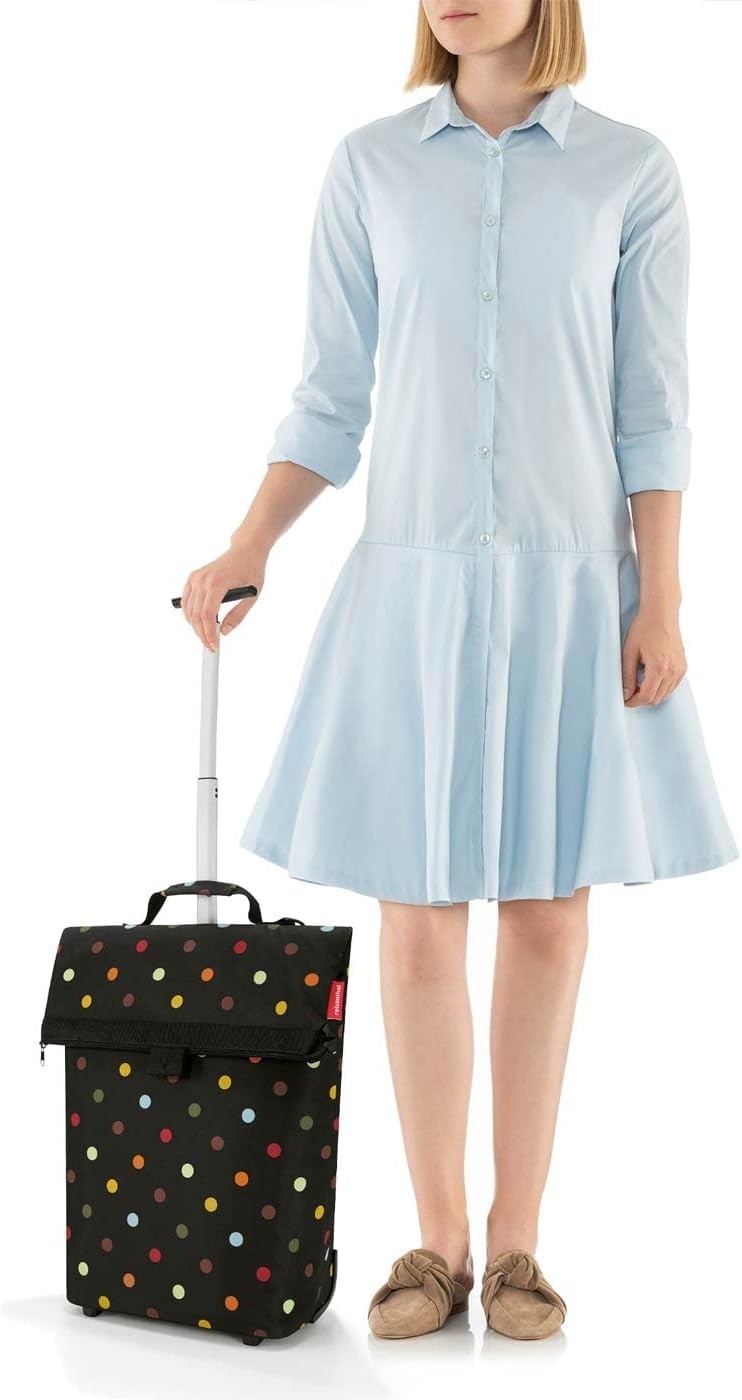 43L Reisenthel Trolley Bag with Dots Pattern, 2 Wheels & Telescopic Handle