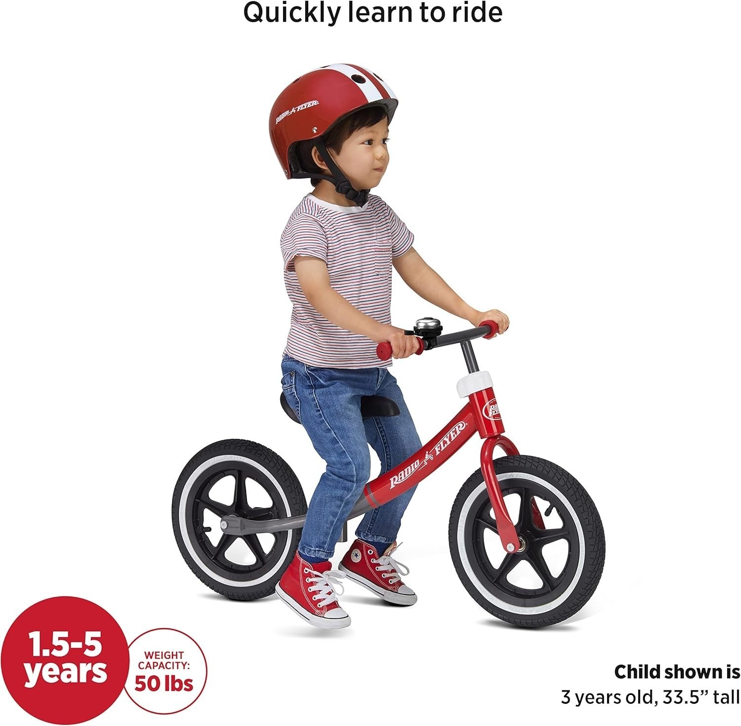 12 Inch Balance Bike Toddler Training Bicycle Adjustable Seat Age 1.5-5