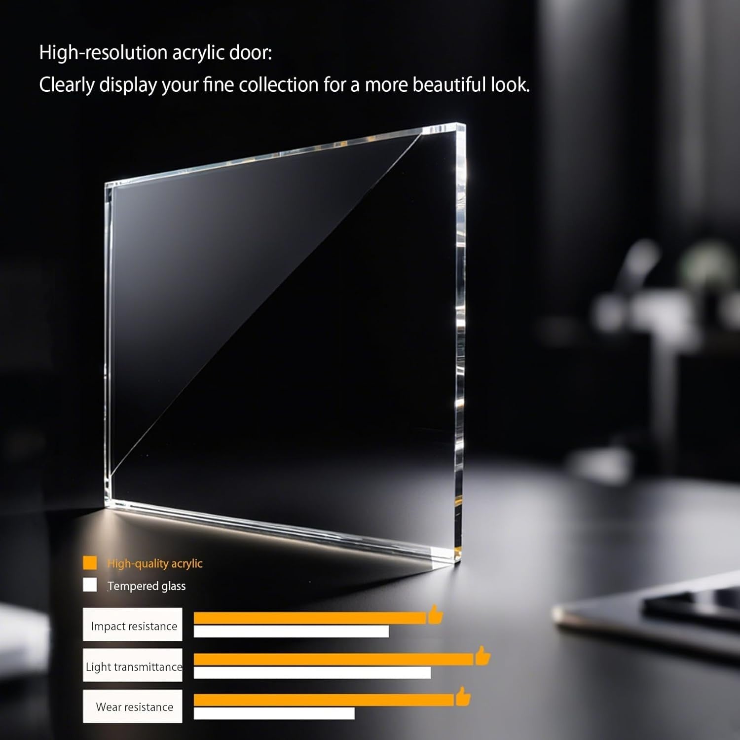 Tall LED Wine Cabinet Bar Display Storage Unit Free Standing Black 106cm