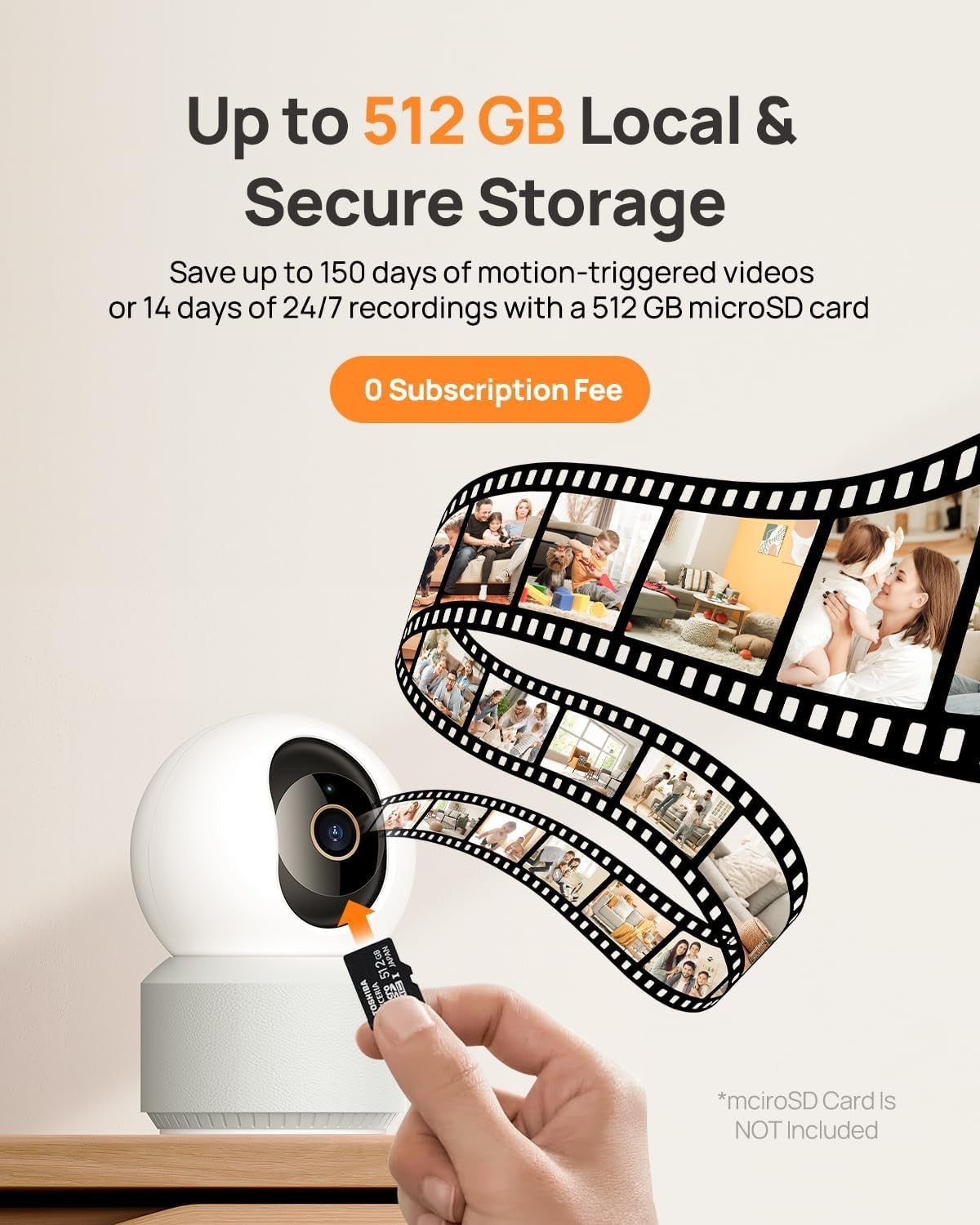 4K Indoor Security Camera 360° AI Pet Baby Monitor WiFi 6 Alexa