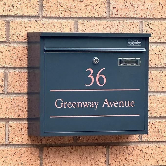 Lockable Wall Mounted Post Box Anthracite Grey – Weatherproof Steel Mailbox