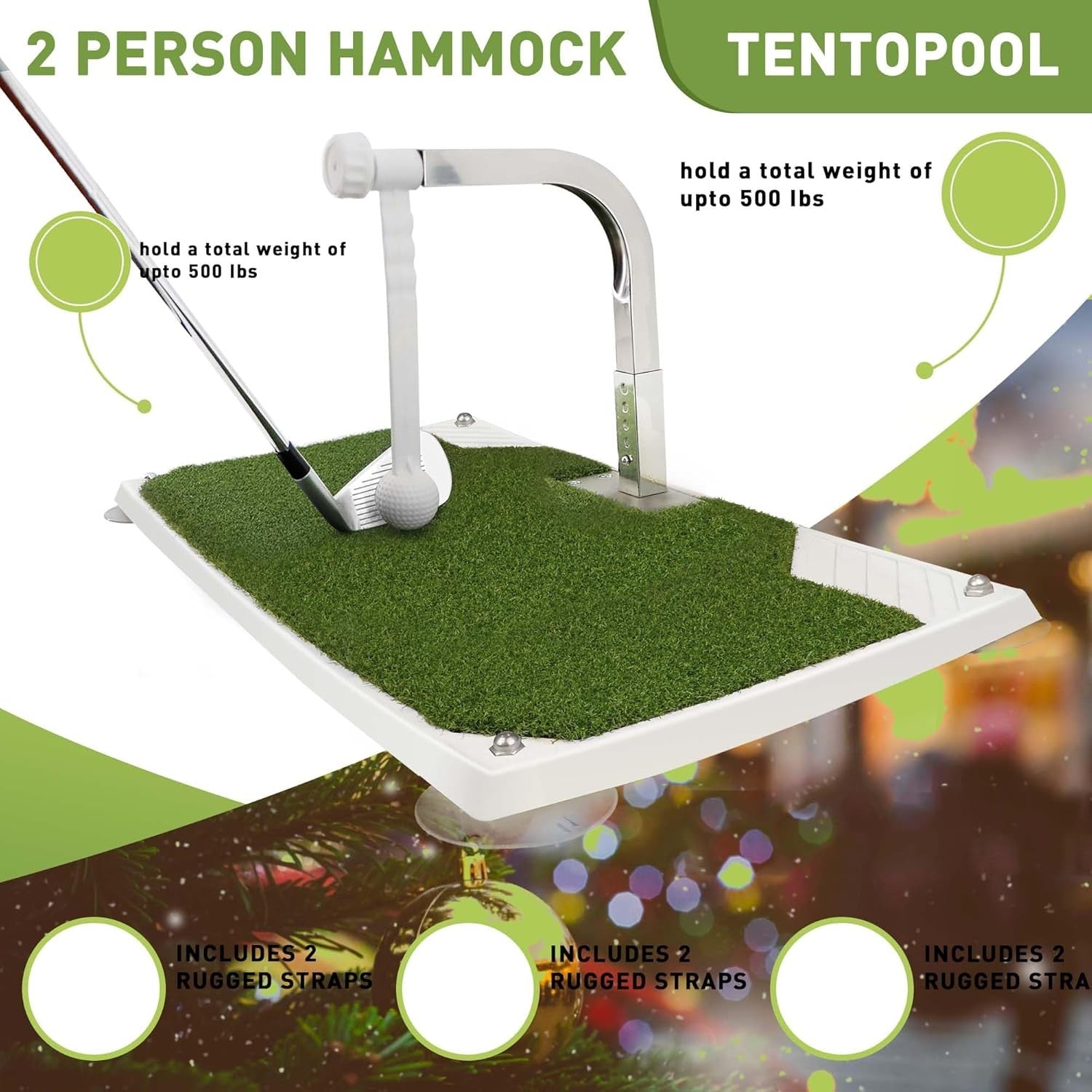 Golf Swing Trainer Mat with Arm Guide Practice Aid Large