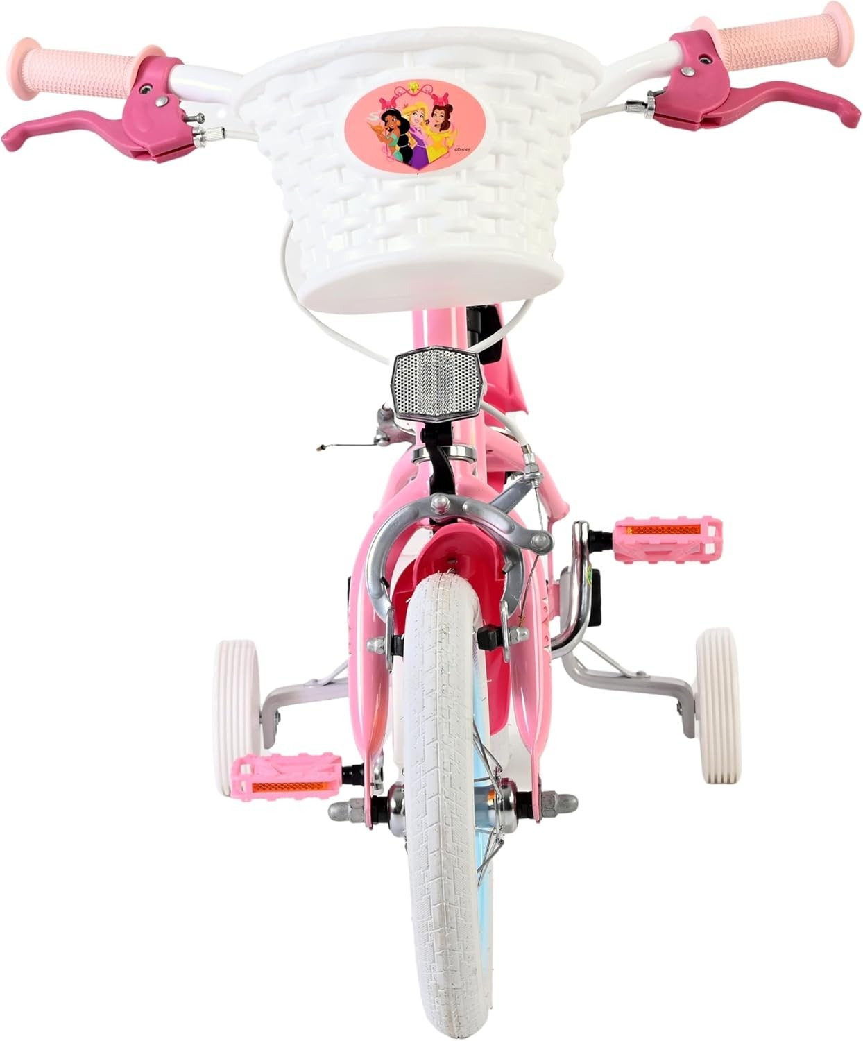 12 Inch Girls Bike with Basket Training Wheels Hand Brakes Age 3-4