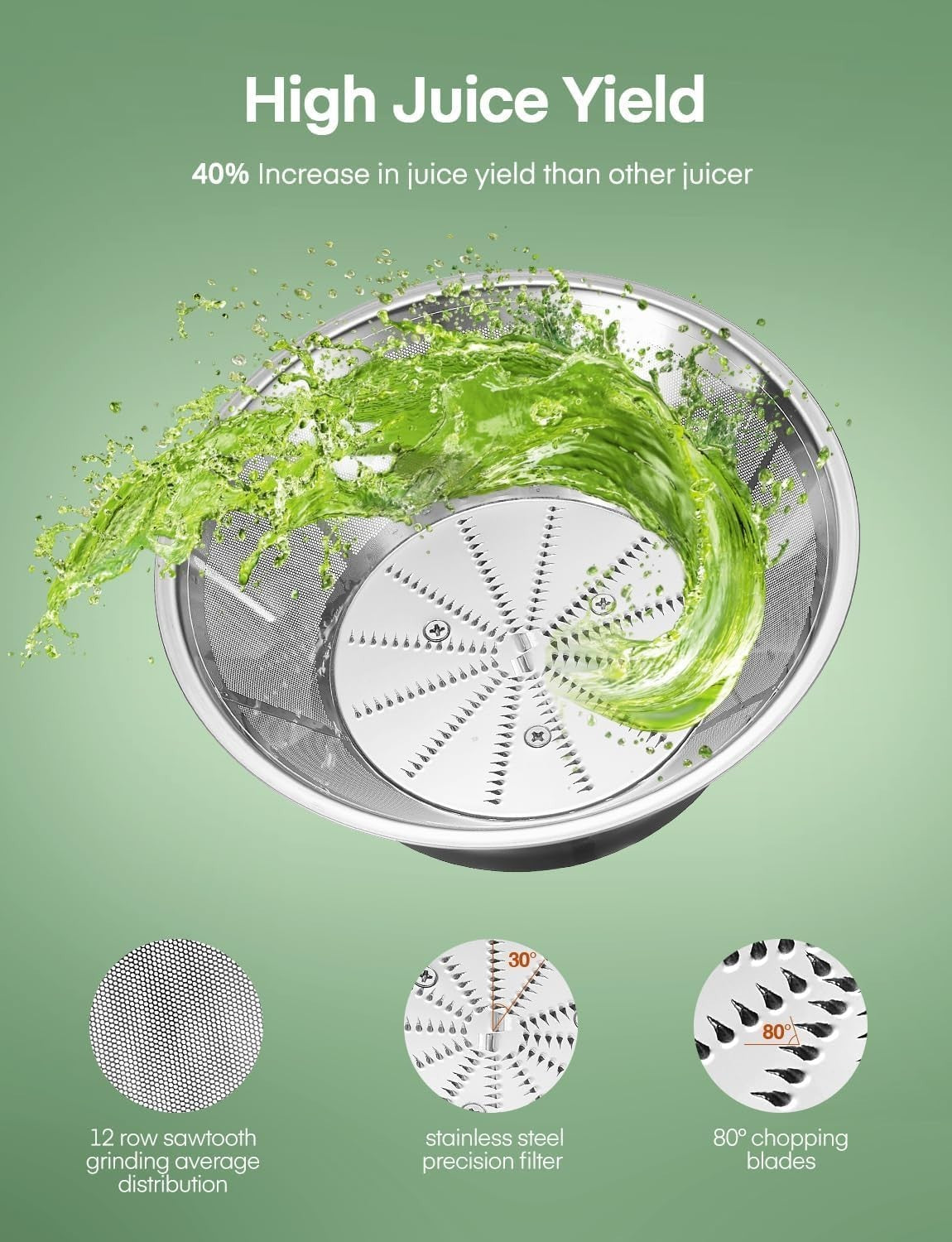1000W Centrifugal Juicer 75mm Wide Chute Dual Speed Easy Clean Whole Fruit