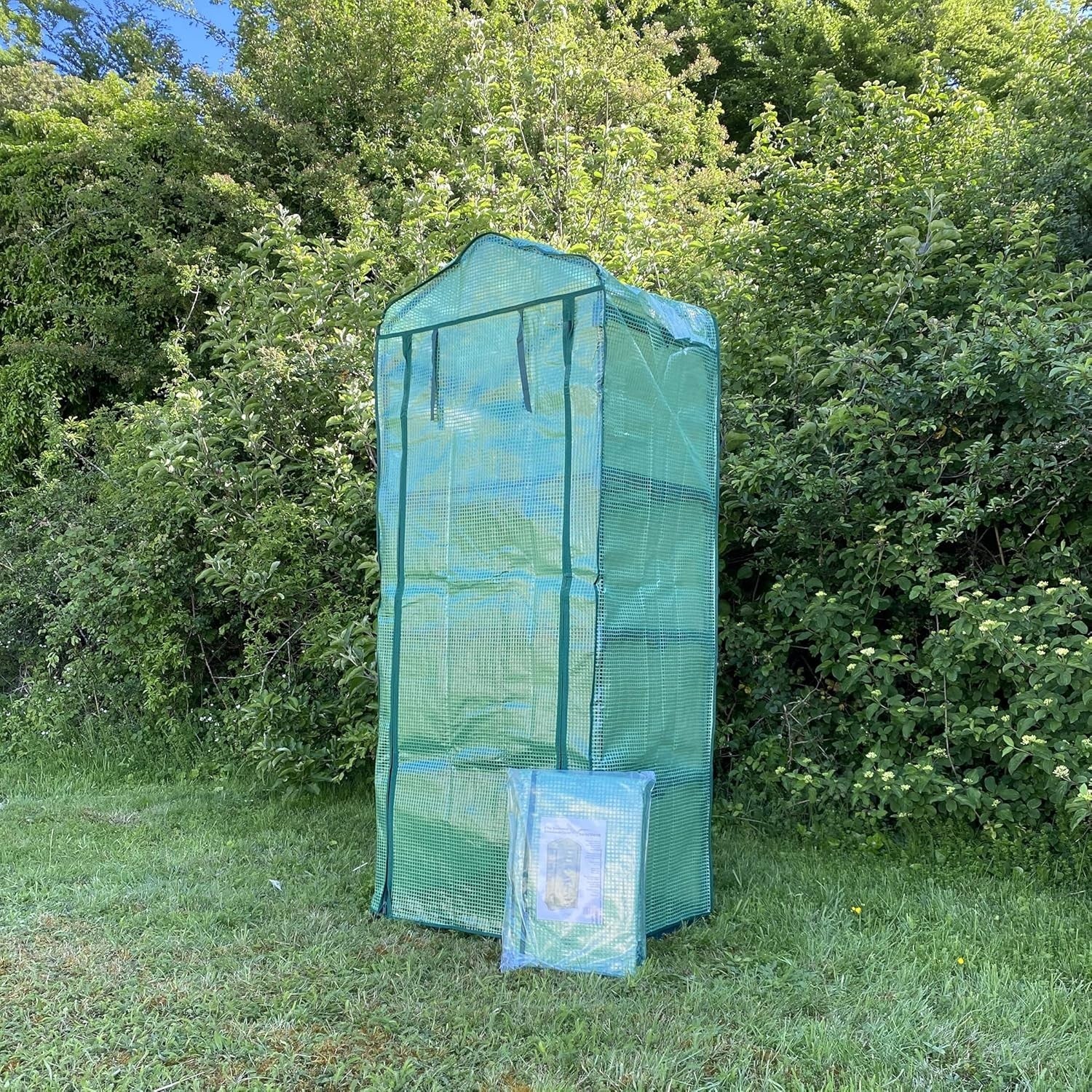 4 Tier Reinforced Greenhouse Cover Heavy Duty with Roll-Up Door 49x69x160cm