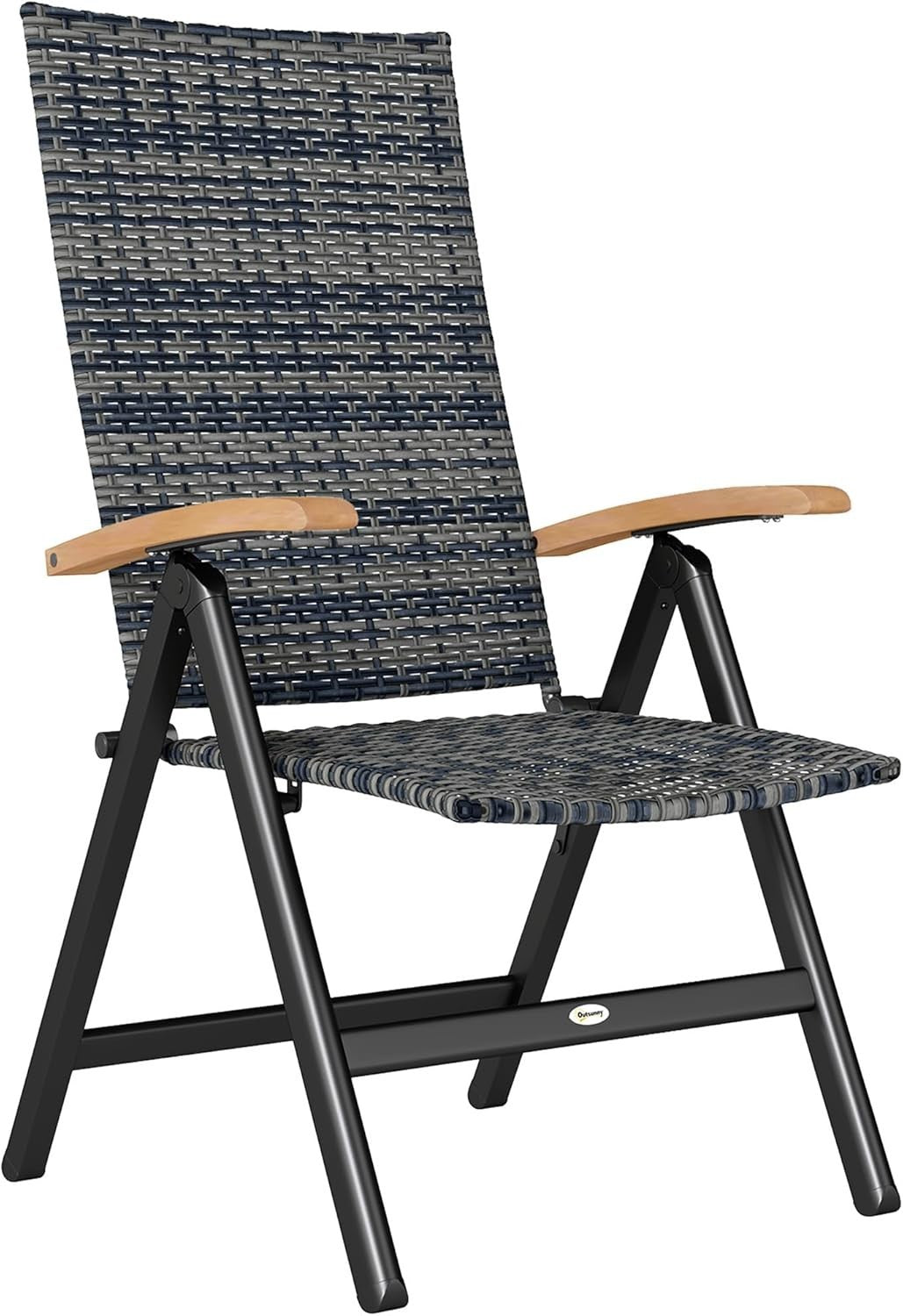 Space Saving Folding Bistro Set Rattan Chairs Round Table Balcony Garden