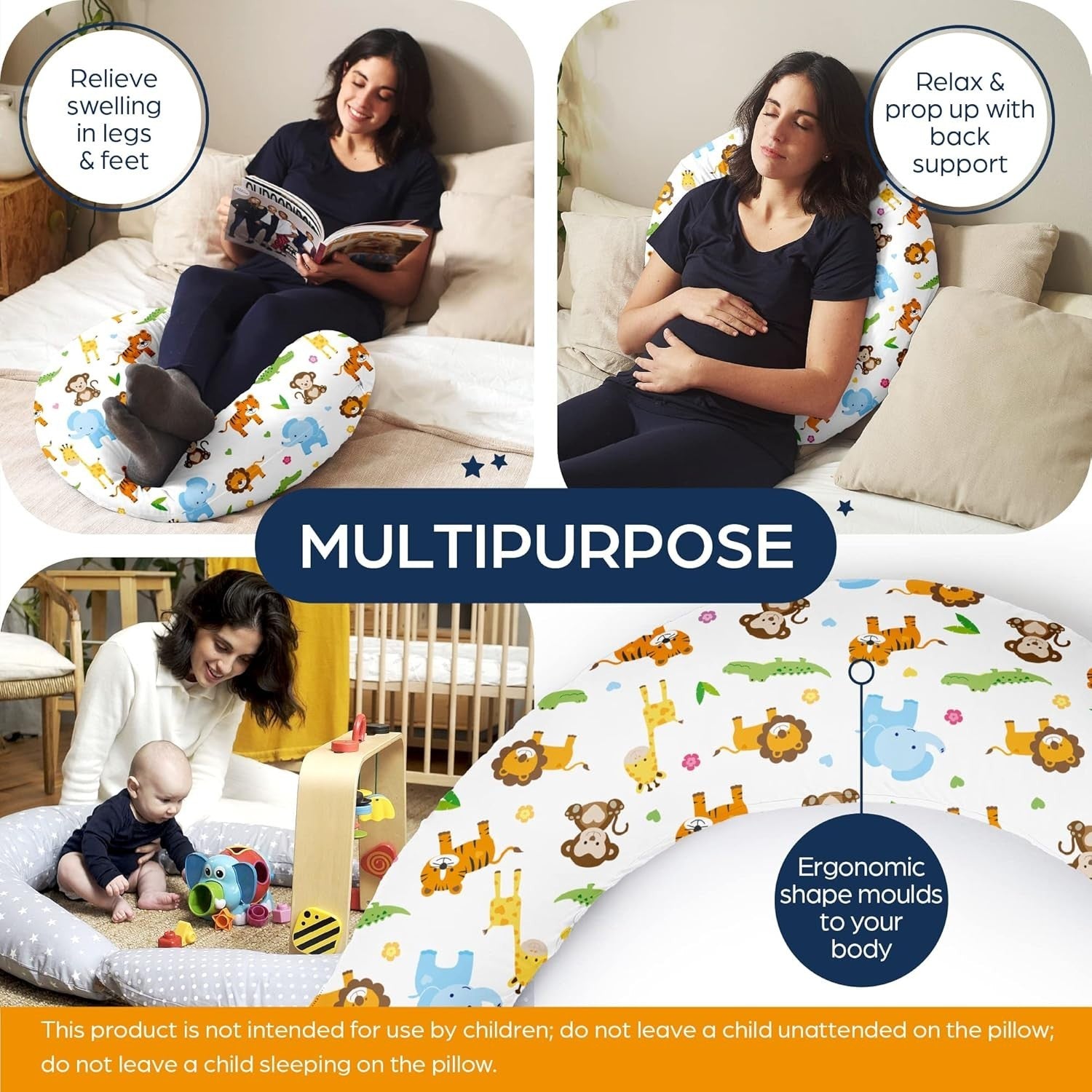 Pregnancy Pillow U Shape Maternity Body Support Nursing Sleep Pillow XXL