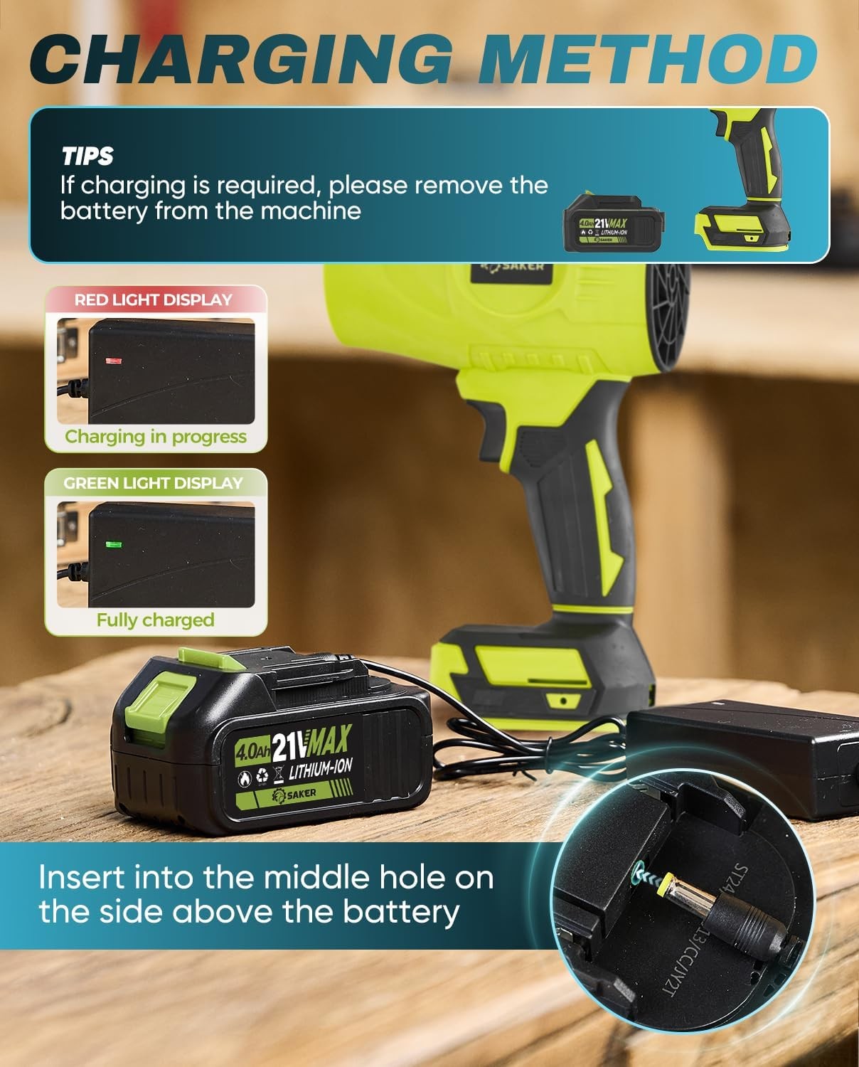 Cordless Leaf Blower 180000RPM Portable Dust Cleaner with 2 Batteries