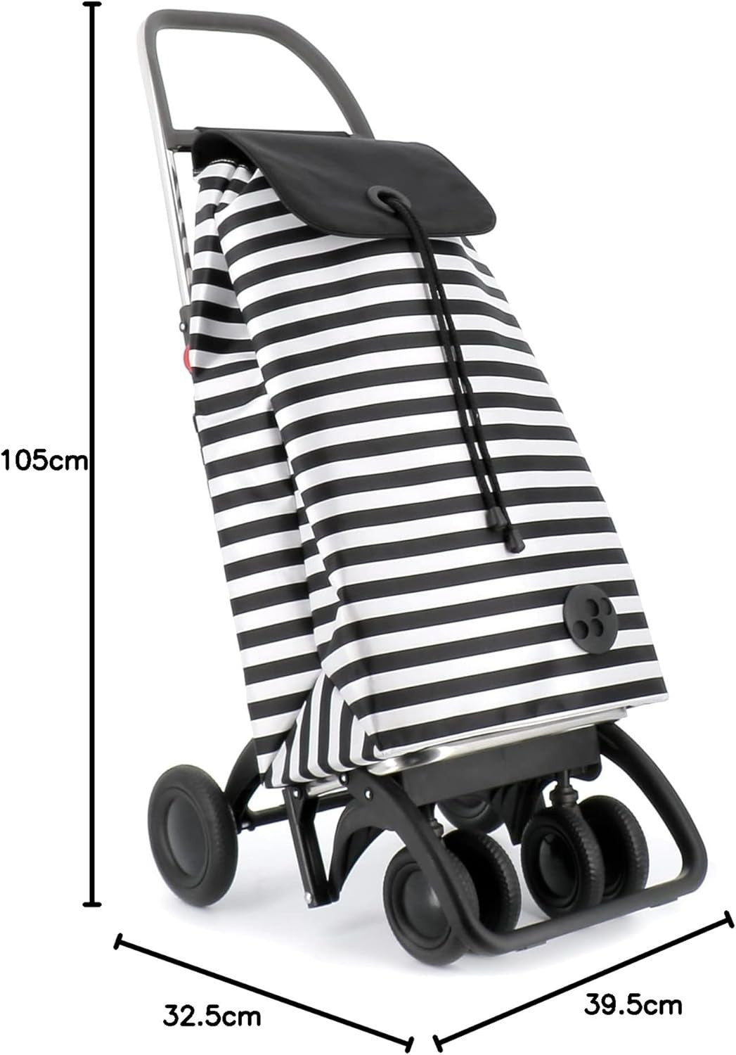 4 Wheel Swivel Folding Shopping Trolley Lightweight Aluminium Large Bag